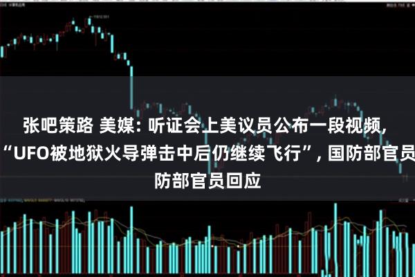 张吧策路 美媒: 听证会上美议员公布一段视频, 显示“UFO被地狱火导弹击中后仍继续飞行”, 国防部官员回应