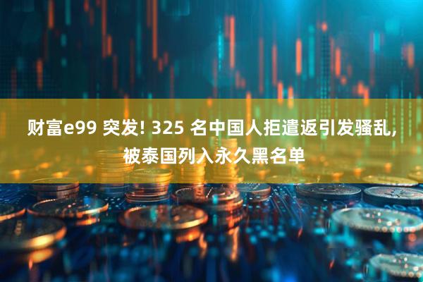 财富e99 突发! 325 名中国人拒遣返引发骚乱, 被泰国列入永久黑名单