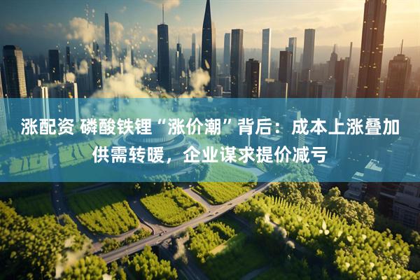 涨配资 磷酸铁锂“涨价潮”背后：成本上涨叠加供需转暖，企业谋求提价减亏